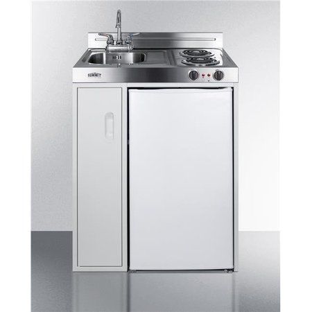 Summit Appliance Summit Appliance C30EL 30 in. Wide All In One Kitchenette with 2 - Burner Refrigerator Freezer C30EL